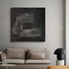 Black Canvas Abstract Art Painting, Black Painting, Black Abstract, Modern Hallway Painting, Living Room Art Decor, White and Black Art Black Canvas Abstract Art Painting, Black Painting, Black Abstract, Modern Hallway Painting, Living Room Art Decor, White and Black Art