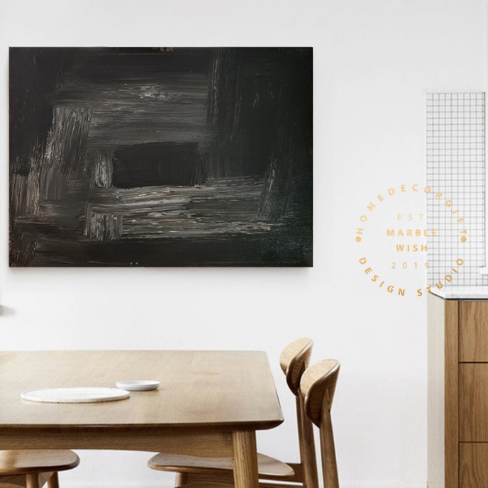 Black Canvas Abstract Art Painting, Black Painting, Black Abstract, Modern Hallway Painting, Living Room Art Decor, White and Black Art Black Canvas Abstract Art Painting, Black Painting, Black Abstract, Modern Hallway Painting, Living Room Art Decor, White and Black Art
