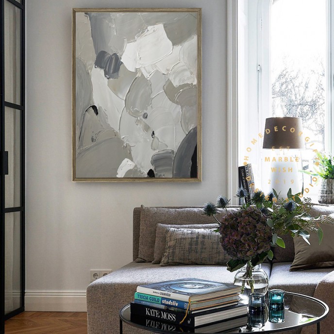 Gray Abstract Canvas Art, 3D Abstract Painting, Gray Painting Neutral Canvas Art, Minimal 3D Textured Painting, Living Room Art, MarbleWish Gray Abstract Canvas Art, 3D Abstract Painting, Gray Painting Neutral Canvas Art, Minimal 3D Textured Painting, Living Room Art, MarbleWish