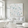 White Green Oil Painting on Canvas, Textured Painting Abstract Art, Palette Knife Textured Art, Minimal Wall Art, White Textured Painting