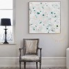 White Green Oil Painting on Canvas, Textured Painting Abstract Art, Palette Knife Textured Art, Minimal Wall Art, White Textured Painting