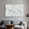 White Green Oil Painting on Canvas, Textured Painting Abstract Art, Palette Knife Textured Art, Minimal Wall Art, White Textured Painting