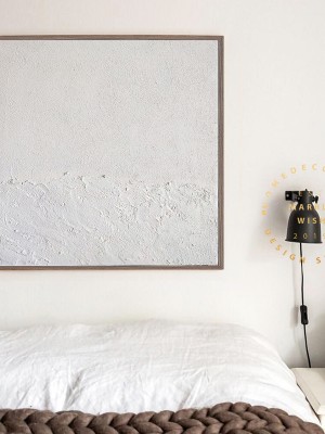 White Minimal Seawave Wall Art White Minimal Seawave Wall Art