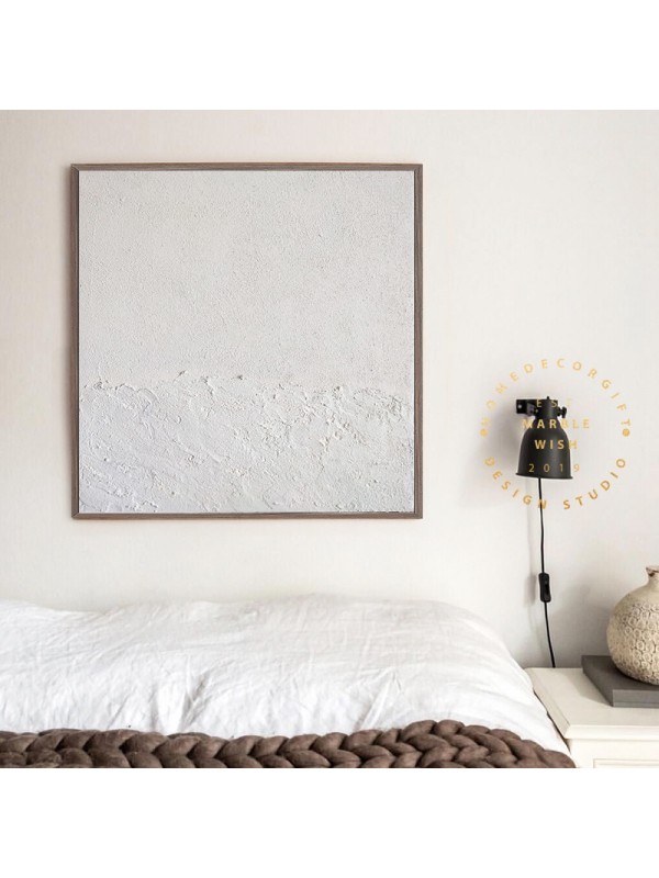 White Minimal Seawave Wall Art White Minimal Seawave Wall Art