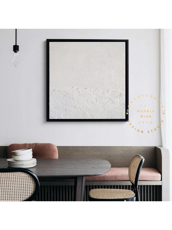 White Minimal Seawave Wall Art White Minimal Seawave Wall Art