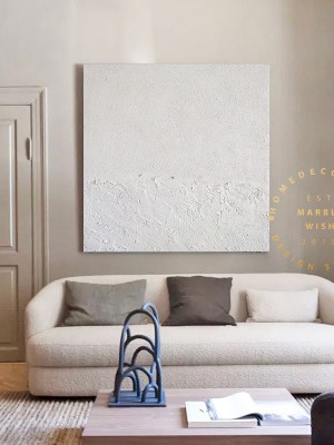 White Minimal Seawave Wall Art White Minimal Seawave Wall Art