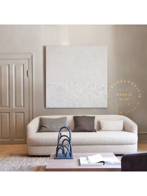 White Minimal Seawave Wall Art White Minimal Seawave Wall Art