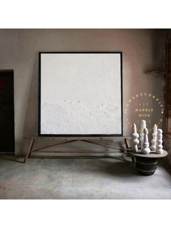 White Minimal Seawave Wall Art White Minimal Seawave Wall Art