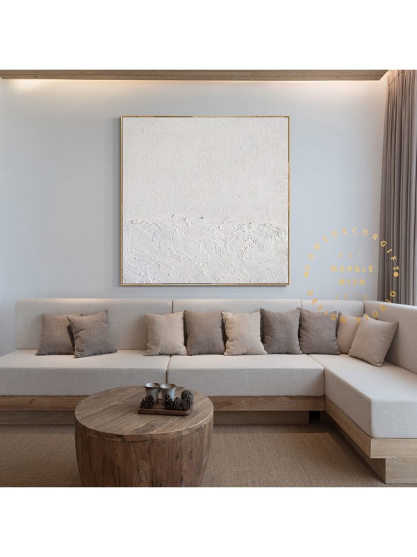 White Minimal Seawave Wall Art White Minimal Seawave Wall Art