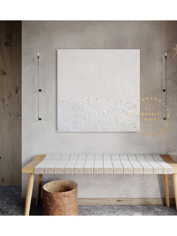 White Minimal Seawave Wall Art White Minimal Seawave Wall Art