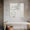 Minimalist Abstract Wall Art, Large White Painting, White Texture Abstract Painting, Abstract Canvas Art for Living Room Decor, Minimal Art