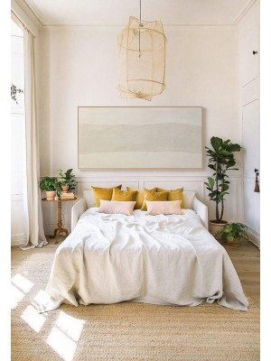 Boho Abstract Textured Beige Painting Boho Abstract Textured Beige Painting