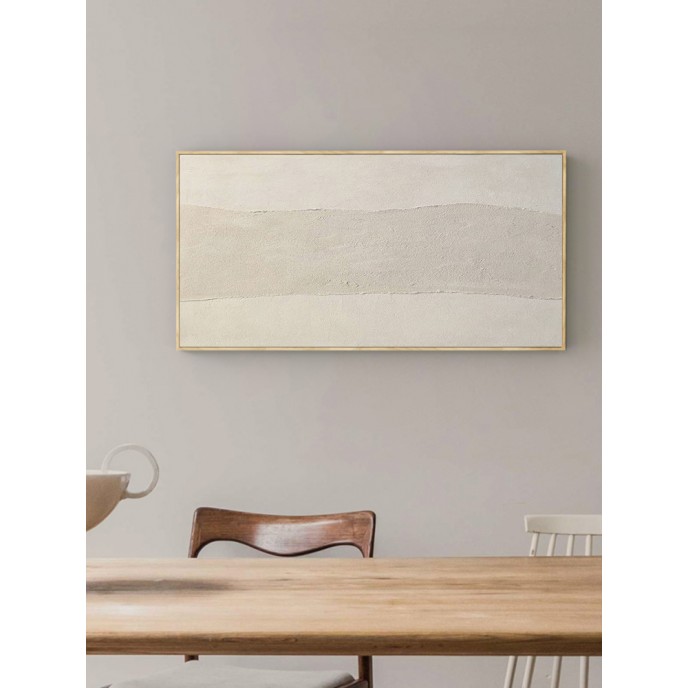Boho Abstract Textured Beige Painting Canvas Art Abstract Paintings Retro Abstract Canvas Art Minimal Wabisabi Paintings for Interior Wall
