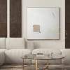 Minimal White Abstract Painting, Minimalist Abstract Wall Art, Scandinavian Wall Art, Japandi Wabi-Sabi Abstract Painting for Home Decor