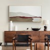 Large Abstract Canvas Art, Abstract Mountain Wall Art, Minimal Beige Painting Brown Painting, Original Boho Oil Painting, Textured Painting