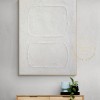 White Abstract Painting, Minimal 3D Painting, White Textured Painting, Abstract Canvas Art for Neutral Minimalist Decor, Boho Art