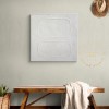 White Abstract Painting, Minimal 3D Painting, White Textured Painting, Abstract Canvas Art for Neutral Minimalist Decor, Boho Art