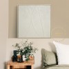 Minimal Beige Painting, Beige Abstract Canvas on Painting, Acrylic Paintings, Modern Abstract Painting for Interior Decor, Boho Home Decor