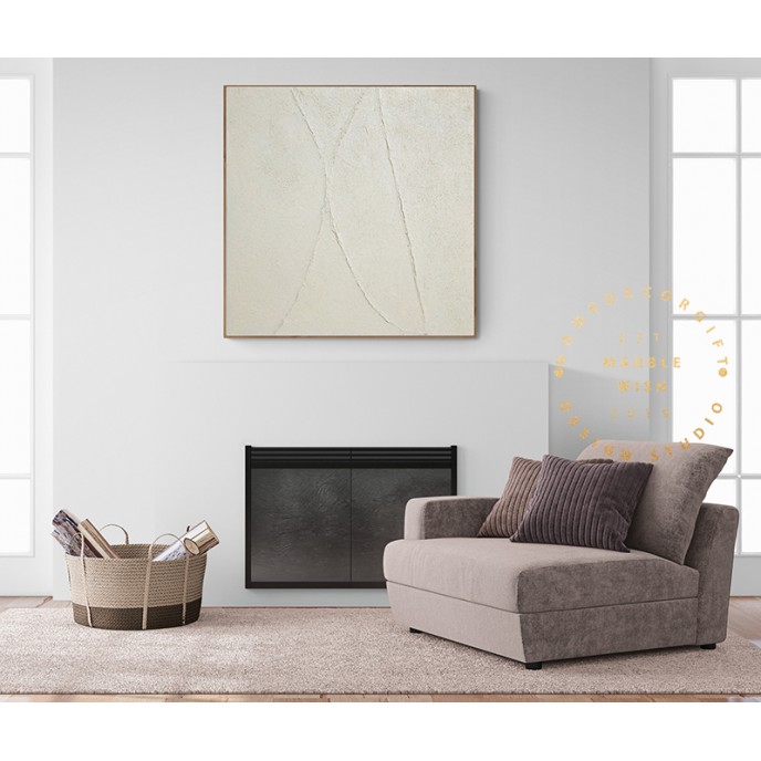 Minimal Beige Painting, Beige Abstract Canvas on Painting, Acrylic Paintings, Modern Abstract Painting for Interior Decor, Boho Home Decor