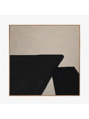 Large Abstract Beige And Black Painting Large Abstract Beige And Black Painting