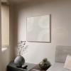 Large Abstract Painting on Canvas, Brushstroke Beige Texture Wall Art, Beige Abstract Painting, Minimal Boho Painting for Living Room Decor