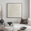 Beige Floral Botanical Relief Wall Art