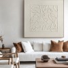 Beige Floral Botanical Relief Wall Art