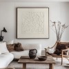 Beige Floral Botanical Relief Wall Art
