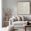 Beige Floral Botanical Relief Wall Art 02
