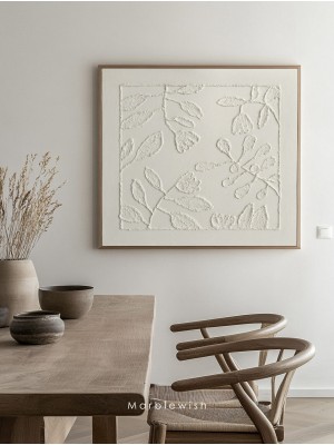 Beige Floral Botanical Relief Wall Art 02 Beige Floral Botanical Relief Wall Art 02