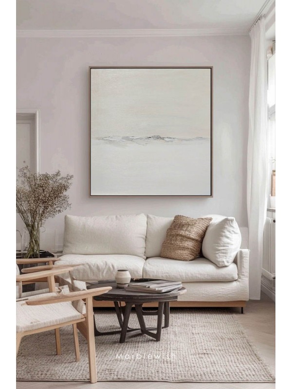Beige Seascape Abstract Wall Art