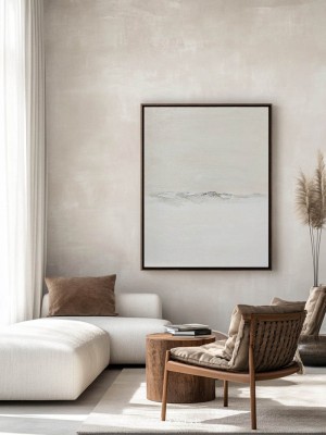 Beige Seascape Abstract Wall Art