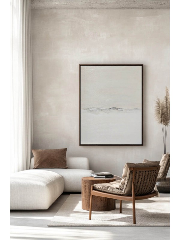 Beige Seascape Abstract Wall Art