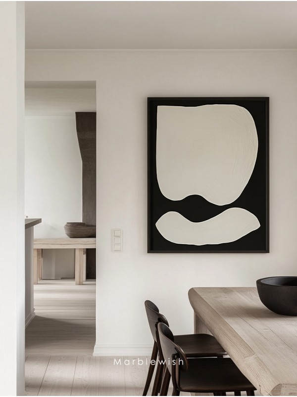 Black and Beige Shapes Wall Art Black and Beige Shapes Wall Art