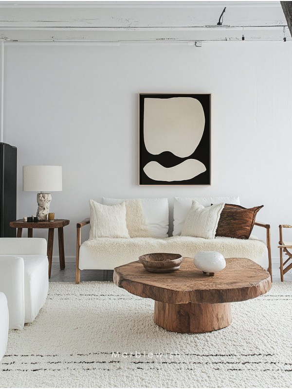 Black and Beige Shapes Wall Art Black and Beige Shapes Wall Art