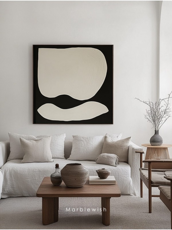 Black and Beige Shapes Wall Art Black and Beige Shapes Wall Art