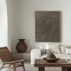 Dark Brown 3D Botanical Relief Wall Art