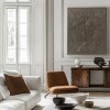 Dark Brown 3D Botanical Relief Wall Art