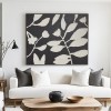 Black and Beige Floral Botanical Wall Art Black and Beige Floral Botanical Wall Art