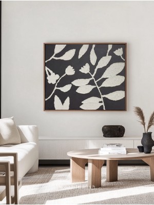 Black and Beige Floral Botanical Wall Art Black and Beige Floral Botanical Wall Art