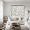 Beige and White Floral Botanical Wall Art