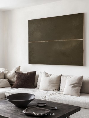 Dark Green Abstract Oil Painting Dark Green Abstract Oil Painting