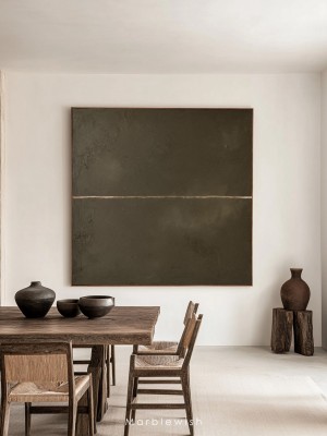 Dark Green Abstract Oil Painting Dark Green Abstract Oil Painting