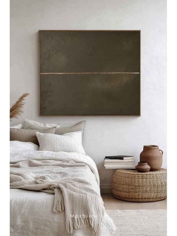 Dark Green Abstract Oil Painting