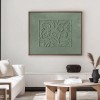 Sage Green Botanical Relief Wall Art