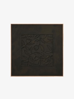 Black Botanical Relief Wall Art Black Botanical Relief Wall Art