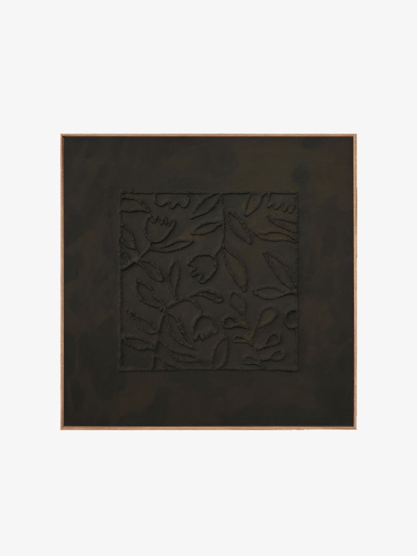 Black Botanical Relief Wall Art Black Botanical Relief Wall Art