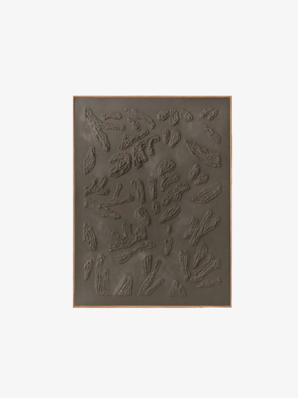 Dark Brown 3D Botanical Relief Wall Art