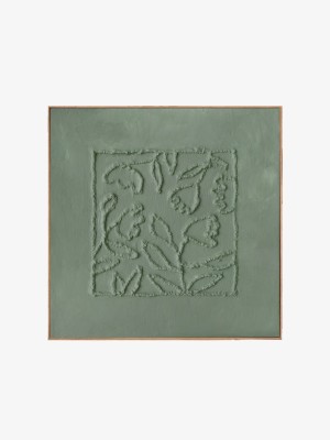 Sage Green Botanical Relief Wall Art Sage Green Botanical Relief Wall Art