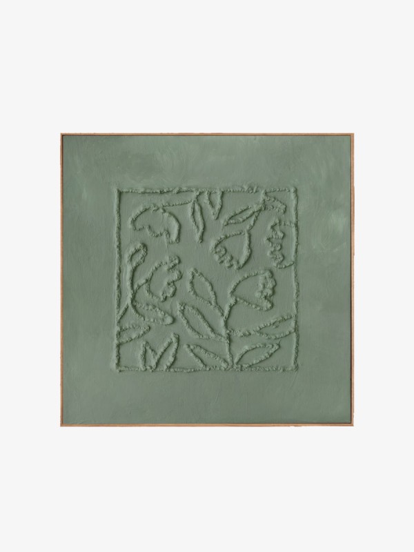 Sage Green Botanical Relief Wall Art Sage Green Botanical Relief Wall Art